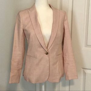 J. Crew Blush Pink Single-Button Blazer